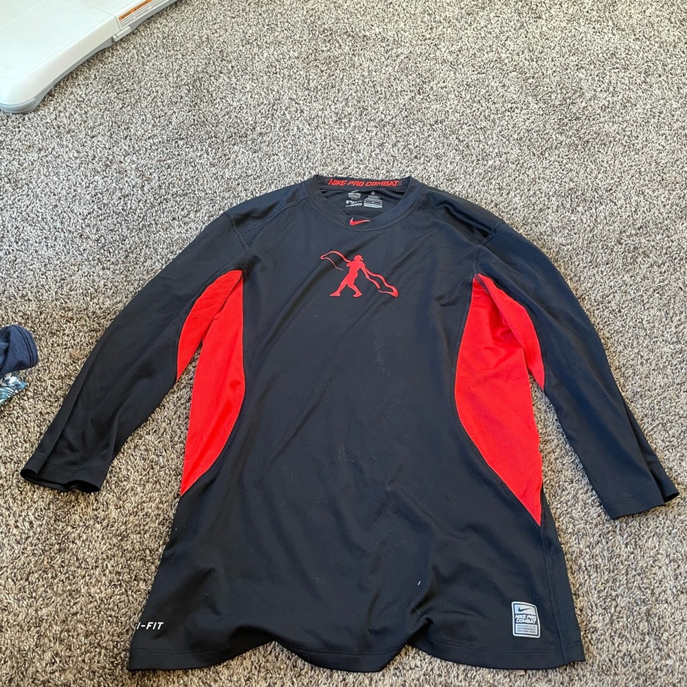 Nike Pro Combat Swingman 3/4 Quarter Shirt